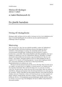 201617S5010 Jämlik barndom