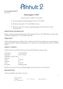 Delårsrapport 1/2017