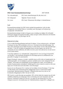 IFK Umeå Kommunikationsstrategi