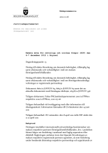 1 Rådspromemoria 2012-11-26 Justitiedepartementet Enheten för