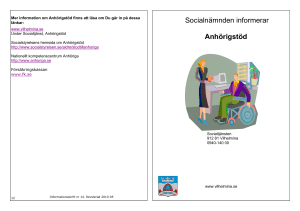 Broschyr Anhörigstöd