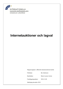Internetauktioner och lagval