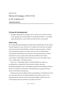 Alkoholreklam - Riksdagens öppna data