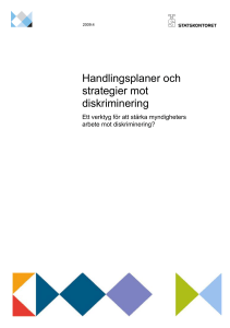 Handlingsplaner och strategier mot diskriminering