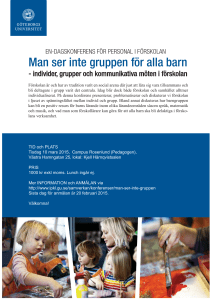 Man ser inte gruppen för alla barn