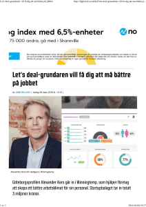 Let`s deal-grundaren vill fÃ¥ dig att mÃ¥ bÃ¤ttre pÃ