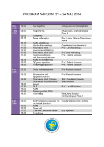 PROGRAM VÅRSOM 21 – 24 MAJ 2014