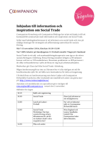Inbjudan till information och inspiration om Social Trade