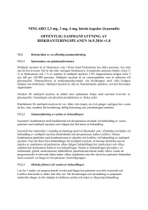 NINLARO 2,3 mg, 3 mg, 4 mg, hårda kapslar (ixazomib