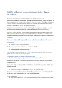 Stöd för att adressera kommunikationskriteriet