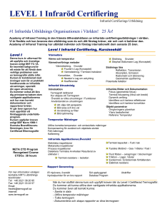 LEVEL 1 Infraröd Certifiering