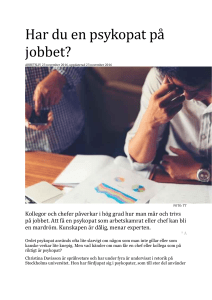Har du en psykopat på jobbet?
