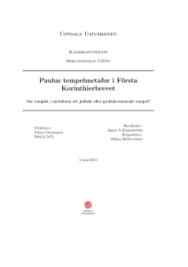 Paulus tempelmetafor i Första Korinthierbrevet