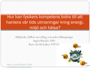 Fysiker och hållbar utveckling