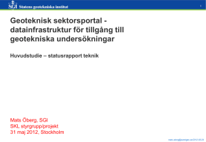 1.1 Testmiljö/beskrivning (Geosuite-->databas-