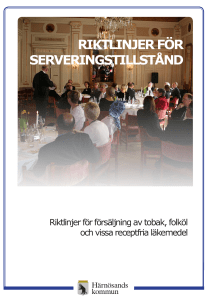 Riktlinjer för serveringstillstånd