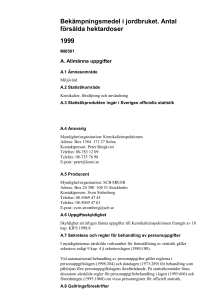 Ämnesområde och statistikområde