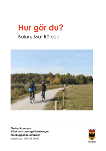 Folder Hur gör du" Balant, mat, rörelse
