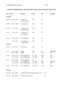13.15-17.00 Lab: ADH + SDS-gel ABl, LH BrLe/Sved KBb - IFM