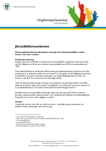 Jämställdhetsutskottet - Ungdomsparlamentet