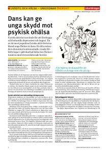 Dans kan ge unga skydd mot psykisk ohälsa