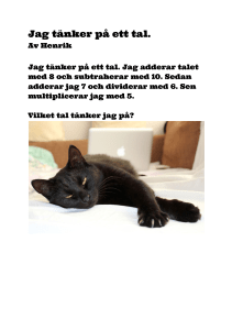 Jag tänker på ett tal.