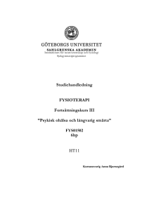 Psykisk ohälsa och långvarig smärta