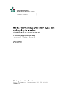 Hållbar samhällsbyggnad inom bygg- och