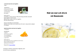 Råd om mat och dryck vid illamående