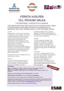 FÖRSTA HJÄLPEN TILL PSYKISK HÄLSA