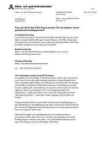 Svar på skrivelse från Dag Larsson (S) om platser inom