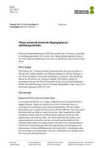 Bristande tillgänglighet på skola