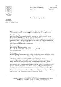 Remissvar livsmedelsupphandling