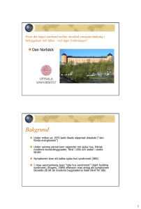 Minskad energianvändning i byggnader, forsättning
