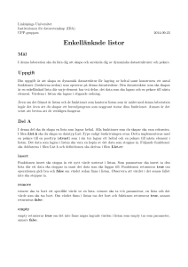 Enkellänkade listor - IDA.LiU.se