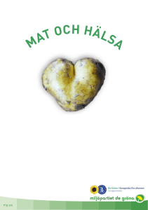 mat och hälsa - Miljöpartiet de gröna