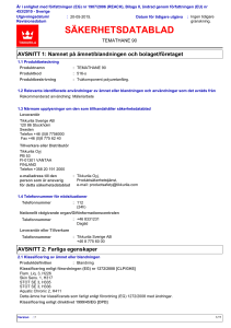 säkerhetsdatablad temathane 90 1. namnet på ämnet/beredningen