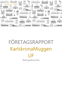 Företags ID: 112062 FÖRETAGSRAPPORT KarlskronaMuggen UF