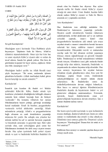 TARİH: 05 Aralık 2014 UMRE اِنَّ الصَّفَا وَالْمَرْوَةَ مِنْ شَعَٓائِرِ اللّٰهِۚ فَمَنْ حَجَّ