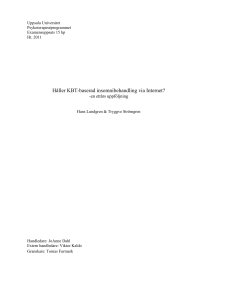 Håller KBT-baserad insomnibehandling via Internet?