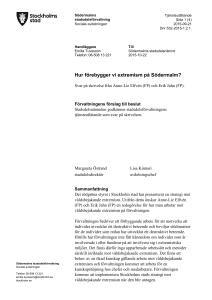 Hur förebygger vi extremism på Södermalm?