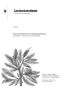 Den decentraliserade frivilligorganisationen