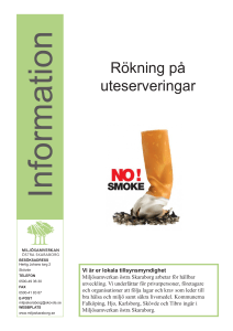 Broschyr om rökning på uteserveringar