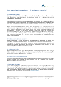 Provhanteringsinstruktioner Grundämnen