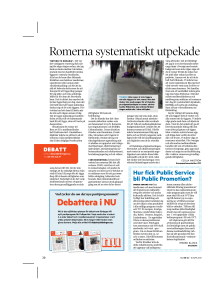 Romerna systematiskt utpekade