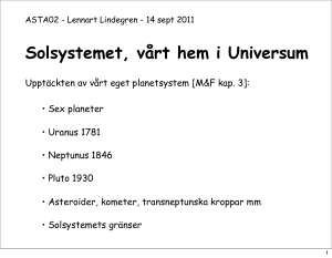 Solsystemet, vårt hem i Universum