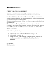 Interpellation om - Mariefredspartiet