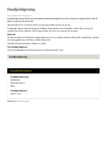Familjerådgivning