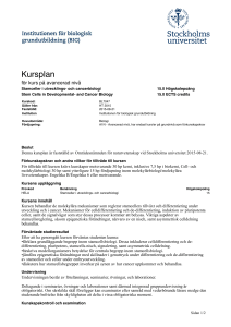 Kursplan, gäller från HT 2015