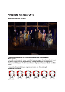 7-8 oktober - Almqvistsällskapet